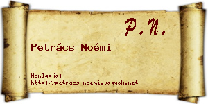 Petrács Noémi névjegykártya